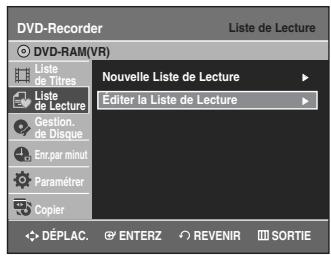 SAMSUNG DVD-VR335 - Appuyez sur la touche Play List lorsque le disque est arrêté. - 1