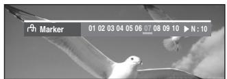 SAMSUNG DVD-VR335 - Press the  buttons to select a marked scene. Press the CANCEL button to delete the selected mark. - 1