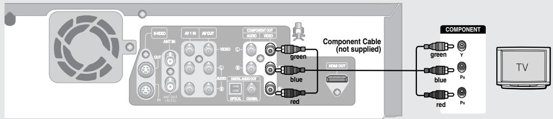 SAMSUNG DVD-VR335 - Connecting to Component video input jacks (Y, P_B, P_R) - 2