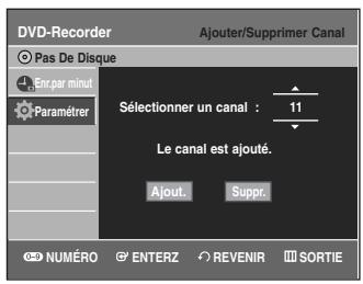 SAMSUNG DVD-VR335 - Ajouter/Supprimer un canal - 3
