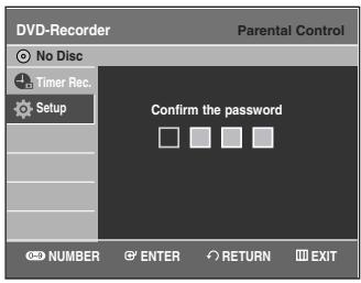 SAMSUNG DVD-VR335 - Setting Up the Parental Control - 3