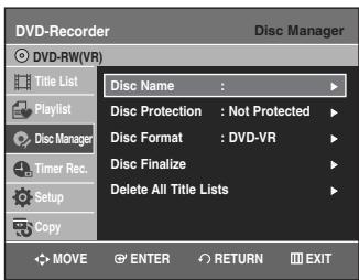 SAMSUNG DVD-VR335 - Finalizing a disc - 5