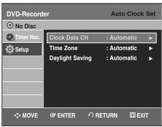 SAMSUNG DVD-VR335 - Auto Clock Set - 5