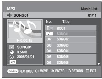 SAMSUNG DVD-VR335 - Press the  buttons to select the track (song) you want to hear, and then press the ENTER button. - 1