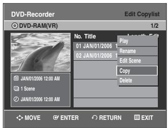 SAMSUNG DVD-VR335 - To copy from DVD to VCR - 7