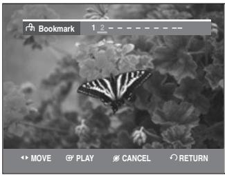 SAMSUNG DVD-VR335 - Press the  buttons to select a bookmarked scene. - 1
