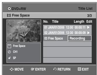 SAMSUNG DVD-VR335 - - Recording a title - 1