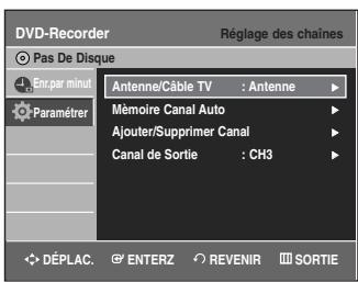 SAMSUNG DVD-VR335 - Ajouter/Supprimer un canal - 1