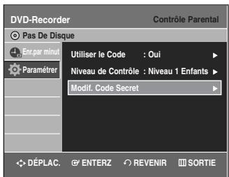 SAMSUNG DVD-VR335 - Modification du code secret - 1