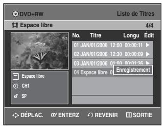 SAMSUNG DVD-VR335 - Enregistrement d'un titre - 1