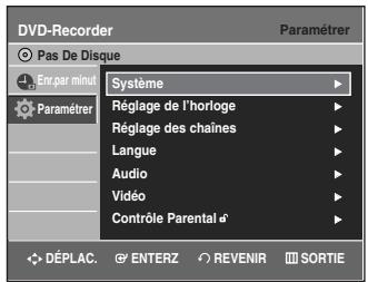 SAMSUNG DVD-VR335 - Configuration de la fonction Contrôle Parental - 1