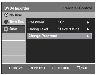 SAMSUNG DVD-VR335 - About the Change Password - 1
