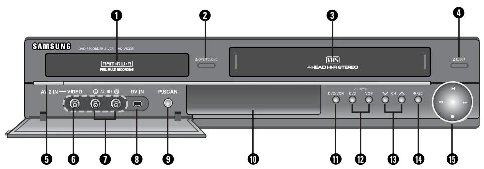 SAMSUNG DVD-VR335 - Panneau avant - 1