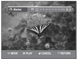 SAMSUNG DVD-VR335 - Press the  buttons to select a marked scene. - 1
