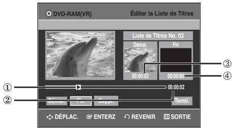SAMSUNG DVD-VR335 - Suppression d'une partie d'un titre - 6