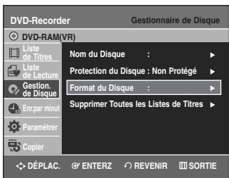 SAMSUNG DVD-VR335 - Formatage du disque - 6