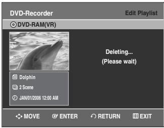SAMSUNG DVD-VR335 - - Deleting a Playlist Title from the Playlist - 4