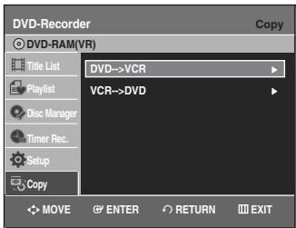 SAMSUNG DVD-VR335 - To copy from DVD to VCR - 3