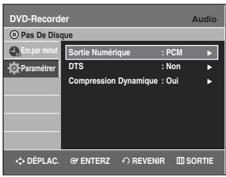 SAMSUNG DVD-VR335 - Configuration des options audio - 2