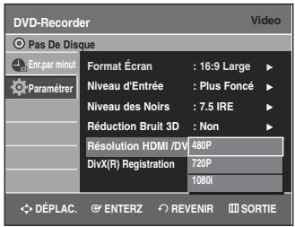 SAMSUNG DVD-VR335 - Résolution HDMI/DVI - 1
