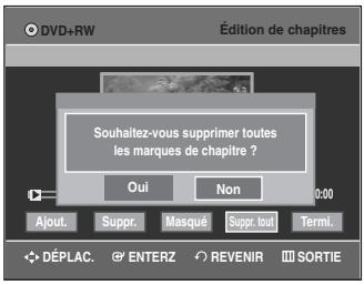 SAMSUNG DVD-VR335 - Suppression de tous les chapitres - 1