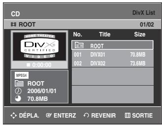 SAMSUNG DVD-VR335 - Lecture d'un fichier MPEG-4 - 4