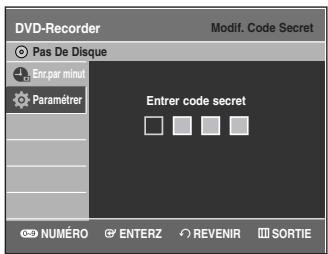 SAMSUNG DVD-VR335 - Modification du code secret - 2