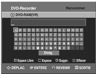SAMSUNG DVD-VR335 - Modification du nom du disque - 8