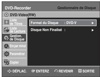 SAMSUNG DVD-VR335 - Annulation d'une finalisation de disque (modes V et VR) - 4