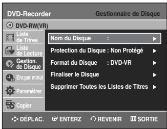 SAMSUNG DVD-VR335 - Finalisation du disque - 5