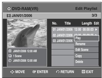 SAMSUNG DVD-VR335 - Press the  buttons to select Play, then press the ENTER or button. - 1