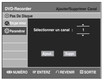SAMSUNG DVD-VR335 - Ajouter/Supprimer un canal - 2