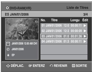 SAMSUNG DVD-VR335 - Verrouillage d'un titre par mesure de protection - 9