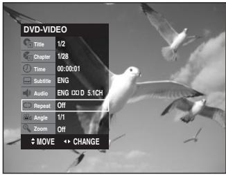 SAMSUNG DVD-VR335 - Press the  buttons to select Repeat. - 1