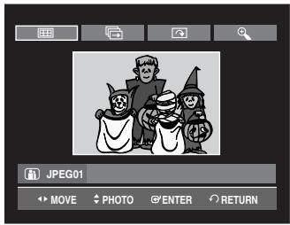 SAMSUNG DVD-VR335 - 5-2 Press the ENTER button with a picture selected in the Album screen and select a display mode - 1