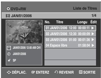 SAMSUNG DVD-VR335 - Fonction espace libre - 2