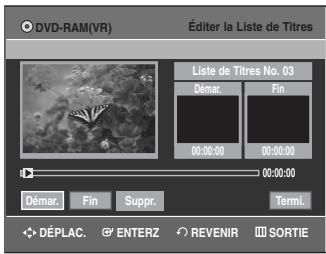 SAMSUNG DVD-VR335 - Suppression d'une partie d'un titre - 4