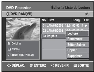 SAMSUNG DVD-VR335 - Copie d'un titre de la liste de lecture sur une bande vidéo - 2