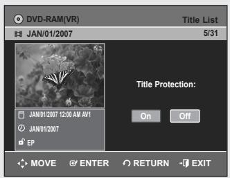 SAMSUNG DVD-VR355 - Renaming(Labeling) a Title - 6