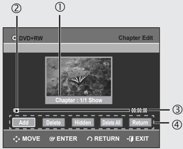 SAMSUNG DVD-VR355 - ◆ Edit Title List Screen Elements - 3