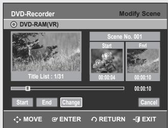 SAMSUNG DVD-VR355 - Playing a Selected Scene - 3