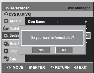 SAMSUNG DVD-VR355 - Follow these instructions to give a name to a disc. - 3