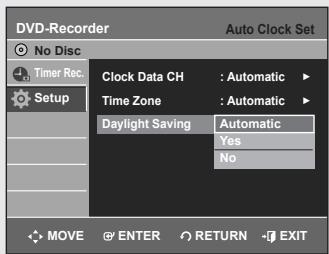 SAMSUNG DVD-VR355 - Auto Clock Set - 5