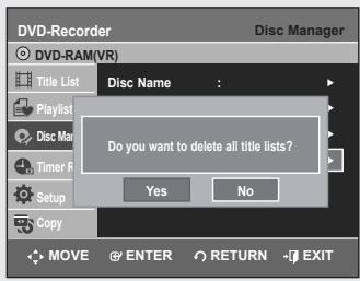 SAMSUNG DVD-VR355 - Unfinalizing a disc (V/VR mode) - 3
