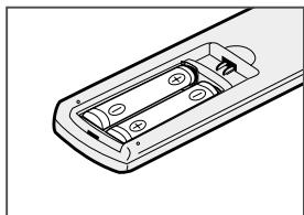 SAMSUNG SV-DVD55 - Inserire le pile nel telecomando - 2