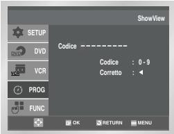 SAMSUNG SV-DVD55 - Come usare il dispositivo ShowViewTM  (SV-DVD50/SV-DVD55) - 4