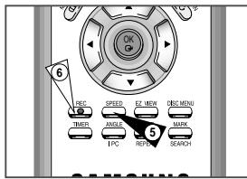 SAMSUNG SV-DVD55 - Opname direct starten en daarna automatisch stoppen - 5