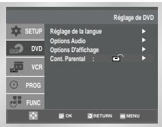 SAMSUNG SV-DVD55 - Configuration du contrôle parental - 3