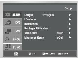 SAMSUNG SV-DVD55 - Vous pouvez modifier l'ordre des chaînes mémorisées en fonction de vos préférences en changeant le nombre de station attribué à chaque chaîne. - 1