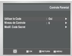 SAMSUNG SV-DVD55 - Configuration du contrôle parental - 6